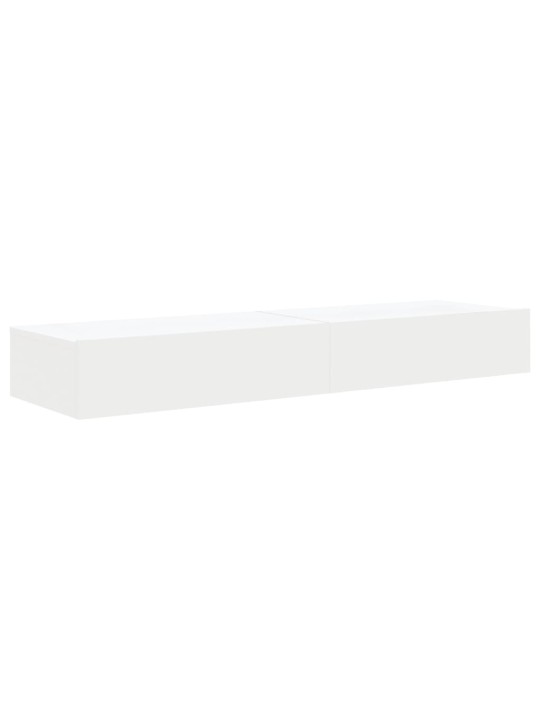 Tv skapīši ar led apgaismojumu, 2 gab., balti, 60x35x15,5 cm