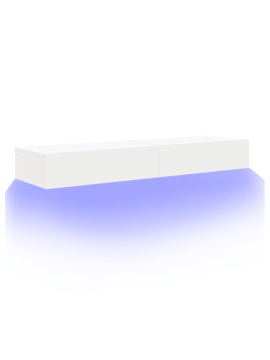 Tv skapīši ar led apgaismojumu, 2 gab., balti, 60x35x15,5 cm