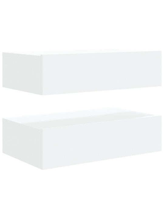 Tv skapīši ar led apgaismojumu, 2 gab., balti, 60x35x15,5 cm