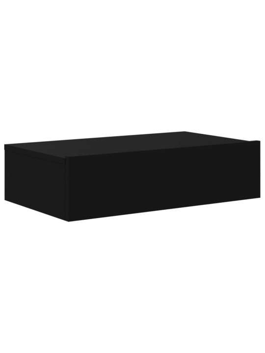 Tv skapītis ar led apgaismojumu, melns, 60x35x15,5 cm