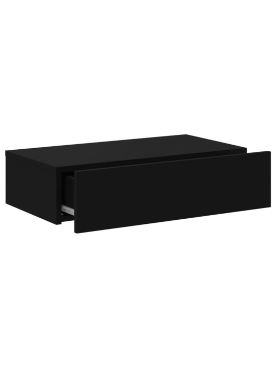 Tv skapītis ar led apgaismojumu, melns, 60x35x15,5 cm