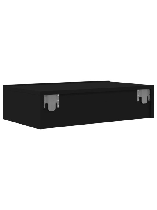 Tv skapītis ar led apgaismojumu, melns, 60x35x15,5 cm