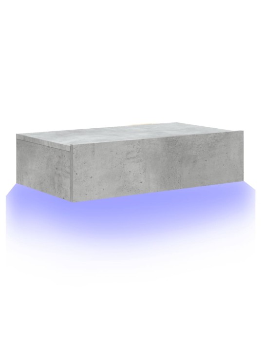 Tv skapītis ar led apgaismojumu, betona pelēks, 60x35x15,5 cm
