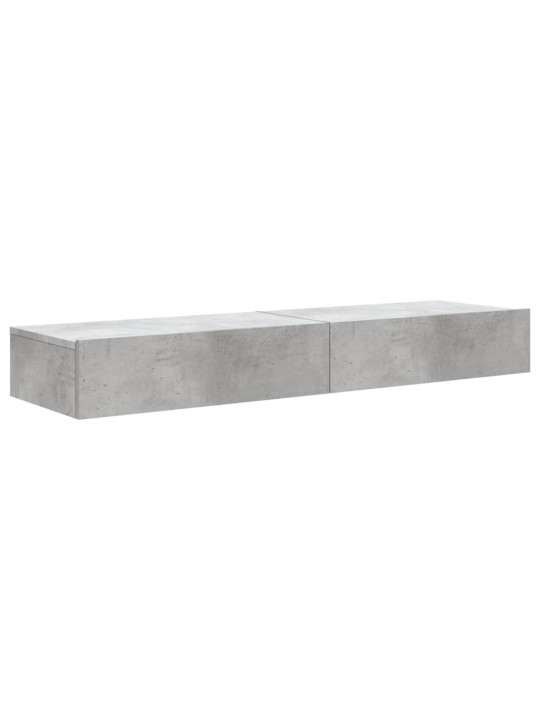 Tv skapīši ar led apgaismojumu, 2 gab., pelēki, 60x35x15,5 cm