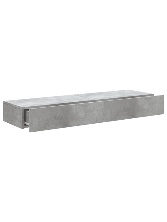Tv skapīši ar led apgaismojumu, 2 gab., pelēki, 60x35x15,5 cm