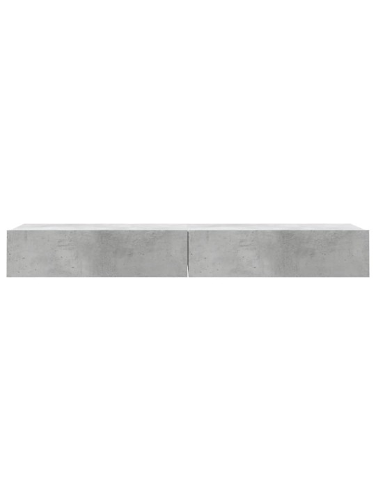 Tv skapīši ar led apgaismojumu, 2 gab., pelēki, 60x35x15,5 cm