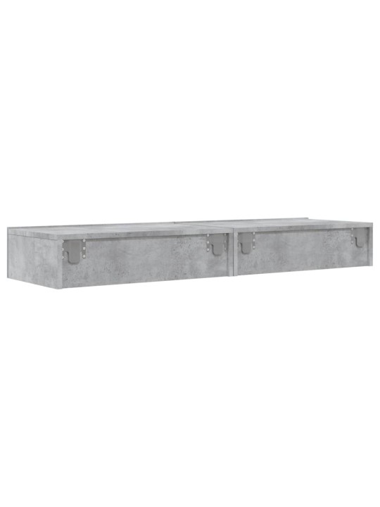 Tv skapīši ar led apgaismojumu, 2 gab., pelēki, 60x35x15,5 cm