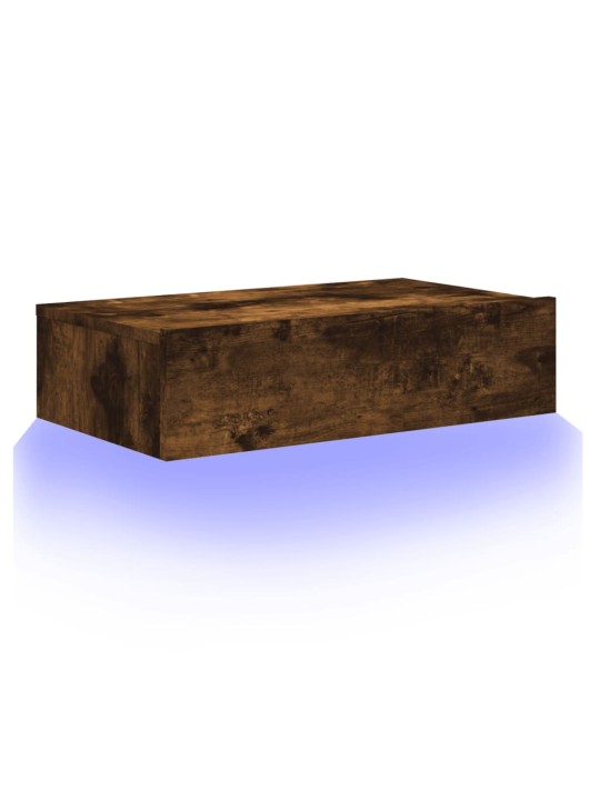 Tv skapītis ar led apgaismojumu, ozolkoka krāsa, 60x35x15,5 cm