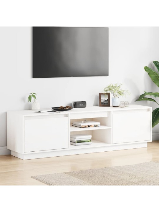Tv skapītis, balts, 140x35x40 cm, priedes masīvkoks