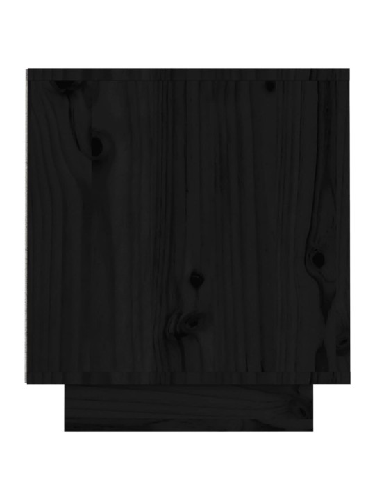 Tv skapītis, melns, 140x35x40 cm, priedes masīvkoks