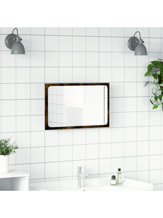 Vannasistabas spogulis ar led, ozola, 60x8,5x38 cm, koks