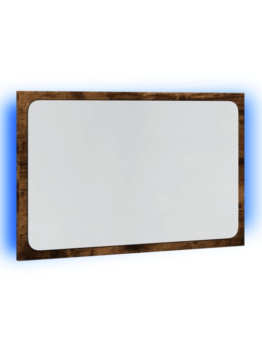 Vannasistabas spogulis ar led, ozola, 60x8,5x38 cm, koks