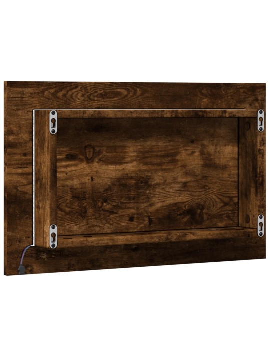 Vannasistabas spogulis ar led, ozola, 60x8,5x38 cm, koks