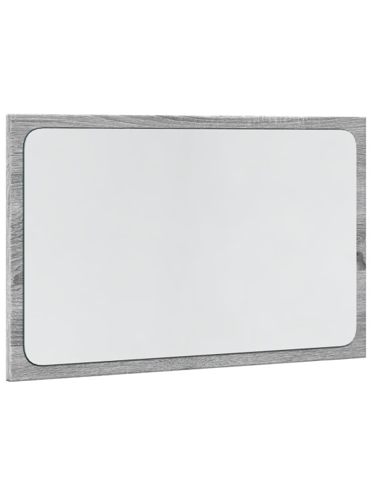 Vannasistabas spogulis ar led, pelēks, 60x8,5x38 cm, koks