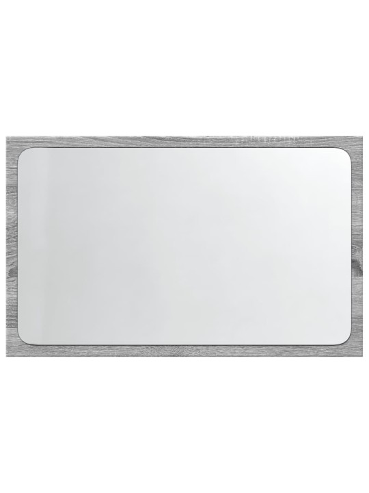 Vannasistabas spogulis ar led, pelēks, 60x8,5x38 cm, koks