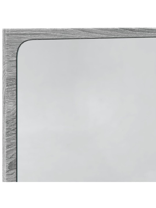 Vannasistabas spogulis ar led, pelēks, 60x8,5x38 cm, koks