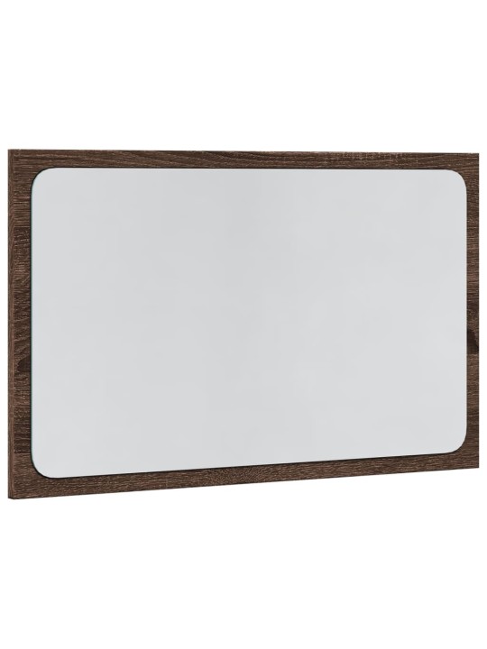 Vannasistabas spogulis ar led, brūna ozola, 60x8,5x38 cm, koks