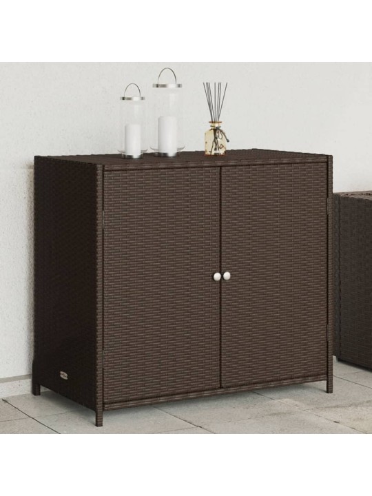 Dārza skapis, brūns, 83x45x76 cm, pe rotangpalma