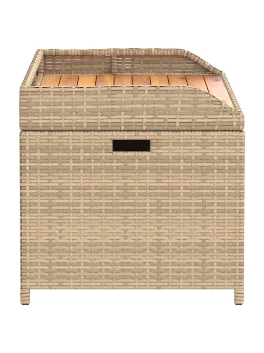 Dārza sols, 100x50x52 cm, bēša pe rotangpalma, akācijas koks