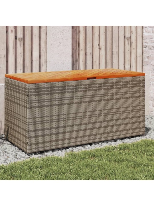 Dārza uzglabāšanas kaste, pelēka, 110x50x54 cm, pe rotangpalma