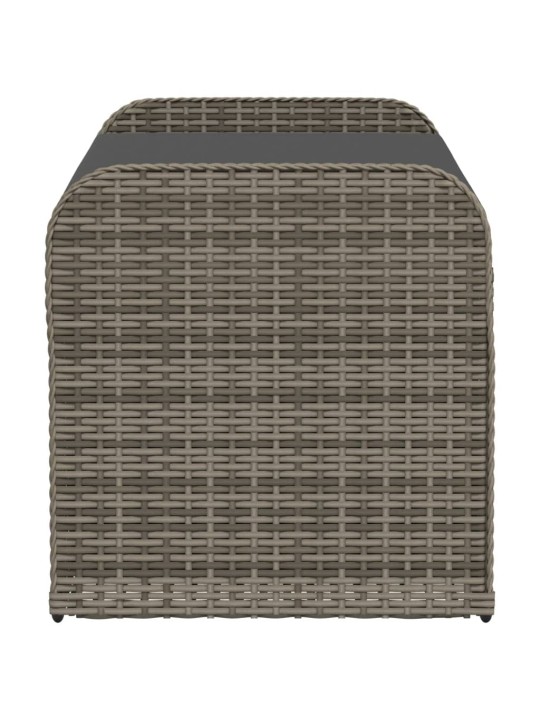 Sols/mantu kaste ar matraci, 115x51x52cm, pelēka pe rotangpalma