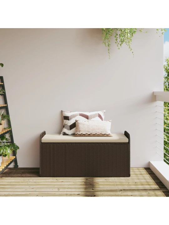 Sols/mantu kaste ar matraci, 115x51x52 cm, brūna pe rotangpalma