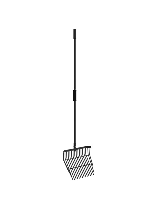 Dakšas ar 14 tērauda zariem, melnas