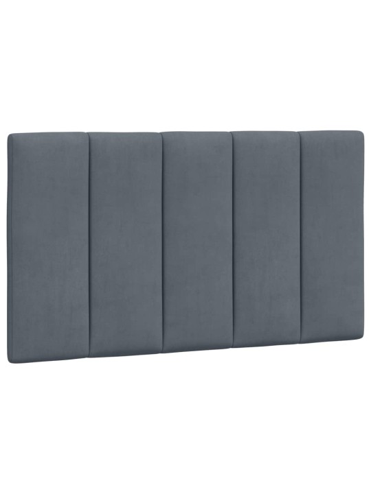 Galvgaļa spilvens, tumši pelēks, 80 cm, samts