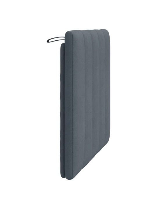 Galvgaļa spilvens, tumši pelēks, 80 cm, samts