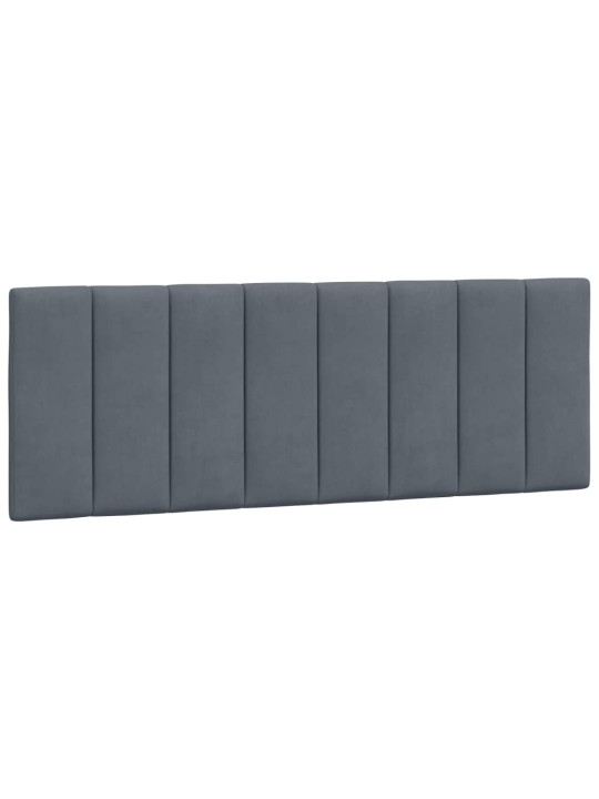Galvgaļa spilvens, tumši pelēks, 120 cm, samts