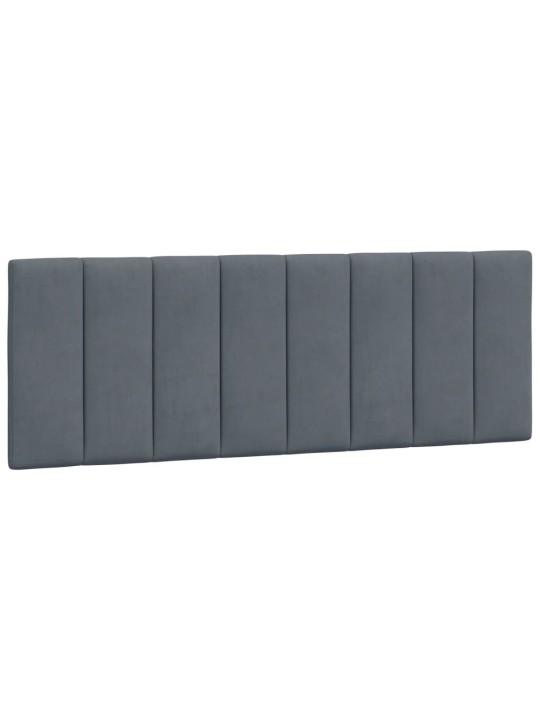 Galvgaļa spilvens, tumši pelēks, 140 cm, samts
