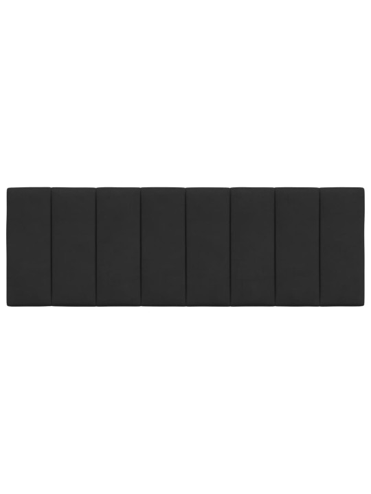 Galvgaļa spilvens, melns, 140 cm, samts