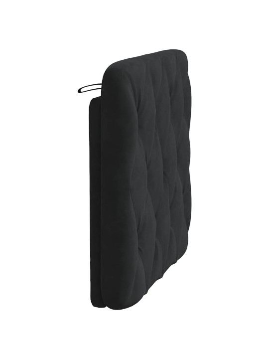 Galvgaļa spilvens, melns, 80 cm, samts