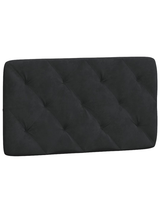 Galvgaļa spilvens, melns, 90 cm, samts