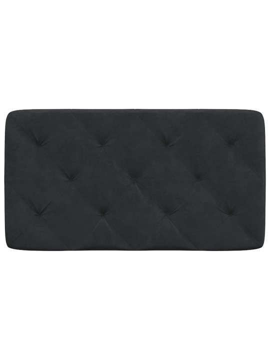 Galvgaļa spilvens, melns, 90 cm, samts