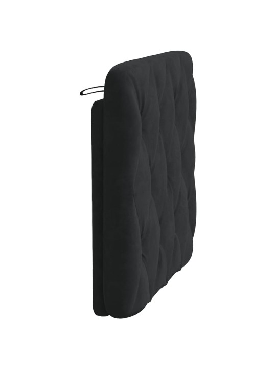 Galvgaļa spilvens, melns, 90 cm, samts