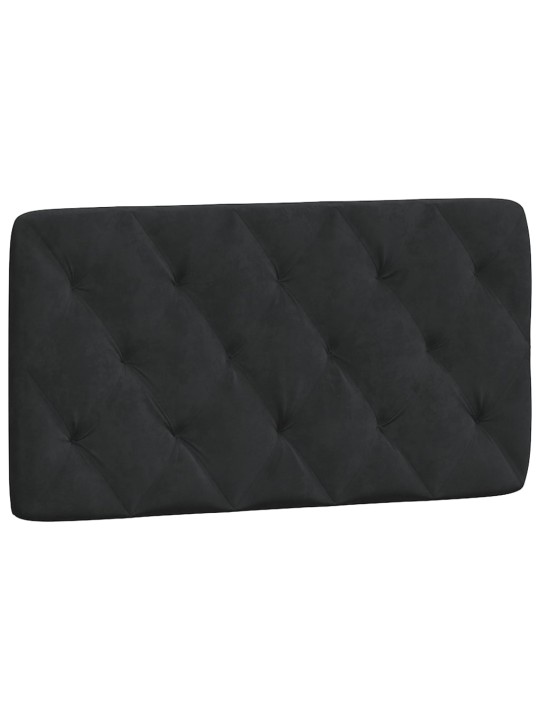 Galvgaļa spilvens, melns, 100 cm, samts