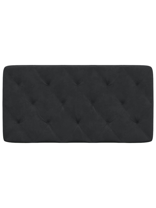 Galvgaļa spilvens, melns, 100 cm, samts