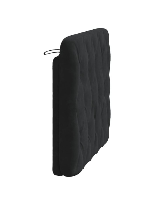 Galvgaļa spilvens, melns, 100 cm, samts