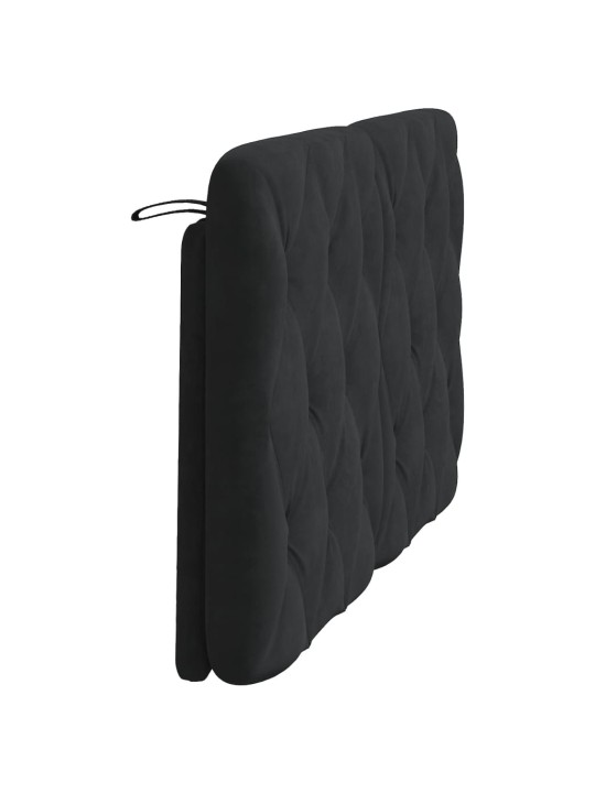 Galvgaļa spilvens, melns, 120 cm, samts