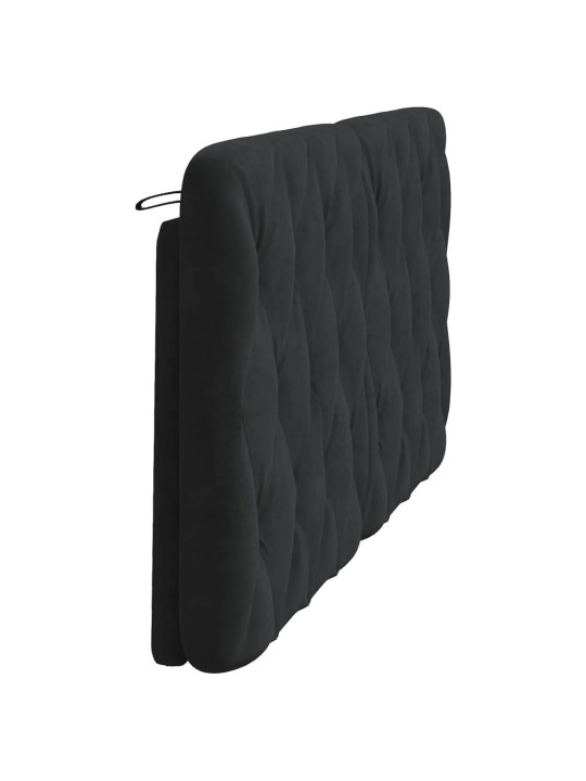 Galvgaļa spilvens, melns, 160 cm, samts