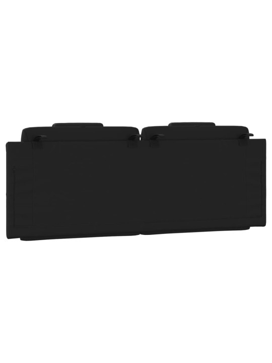 Galvgaļa spilvens, melns, 120 cm, mākslīgā āda