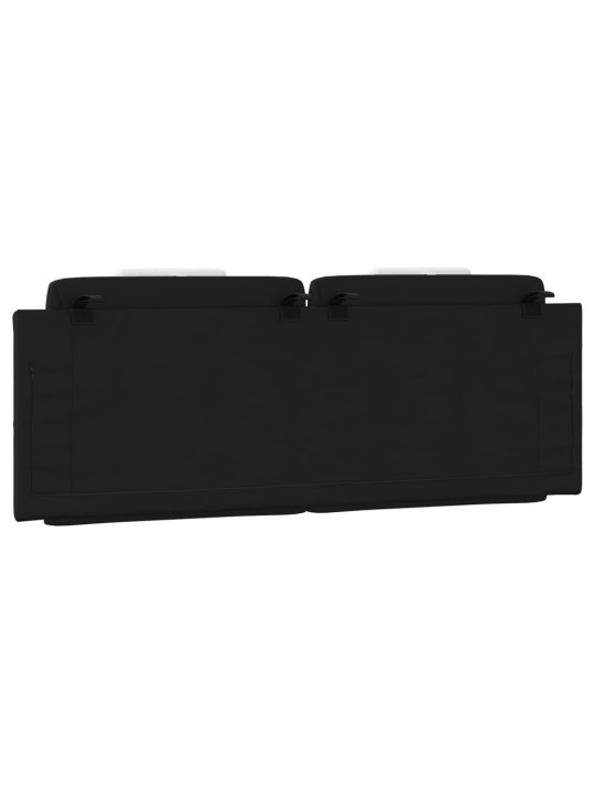 Galvgaļa spilvens, melns un balts, 120 cm, mākslīgā āda