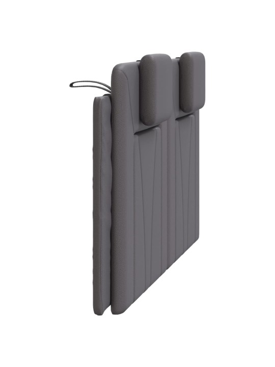 Galvgaļa spilvens, pelēks, 140 cm, mākslīgā āda