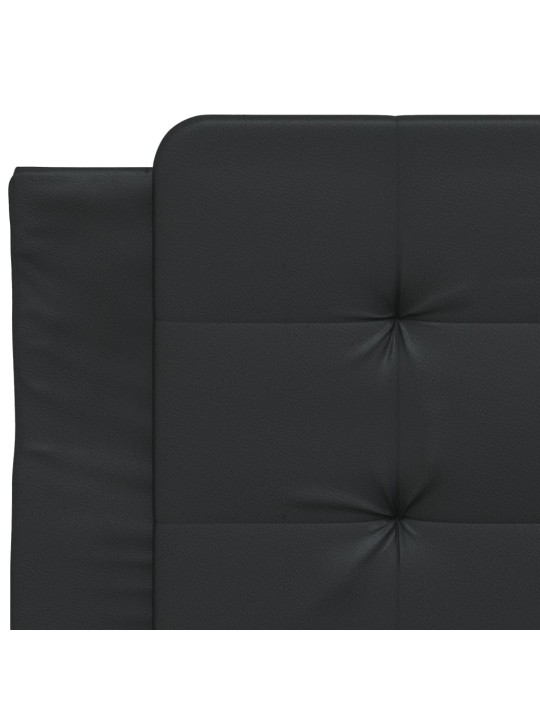 Galvgaļa spilvens, melns, 80 cm, mākslīgā āda