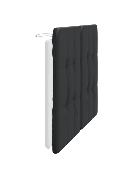 Galvgaļa spilvens, melns un balts, 120 cm, mākslīgā āda