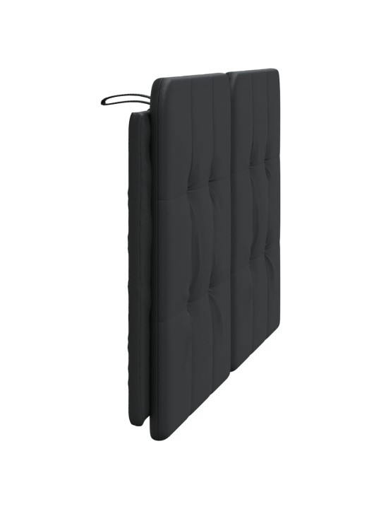Galvgaļa spilvens, melns, 140 cm, mākslīgā āda
