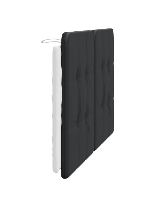 Galvgaļa spilvens, melns un balts, 140 cm, mākslīgā āda