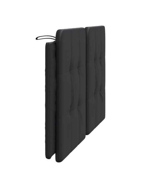 Galvgaļa spilvens, melns, 160 cm, mākslīgā āda