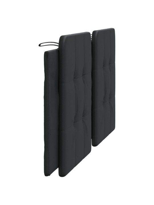 Galvgaļa spilvens, melns, 180 cm, mākslīgā āda